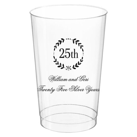 Pick Your Anniversary Wreath Clear Plastic Cups